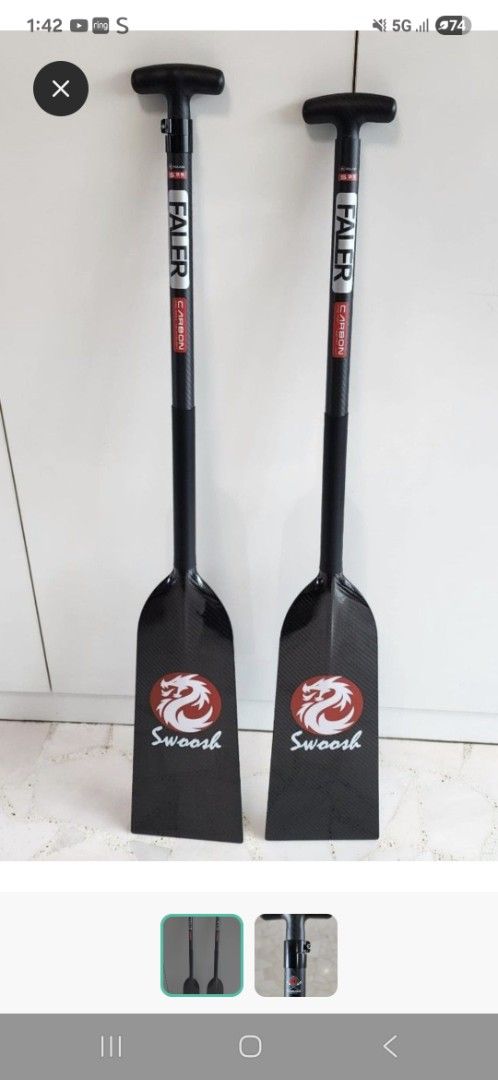 Swoosh dragonboat paddles from Kanoe Sports
